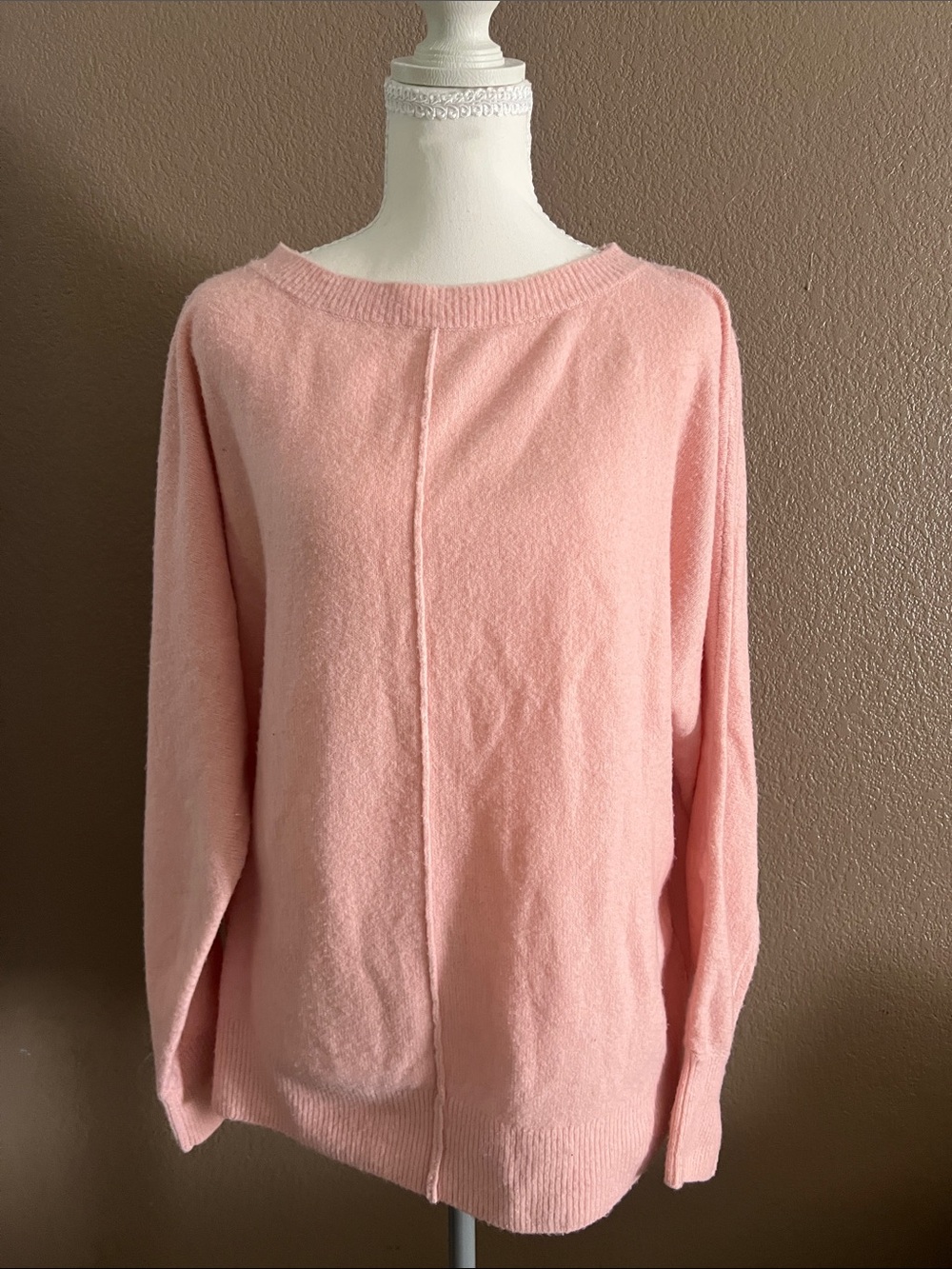 LOFT Light Pink Crewneck Sweater
